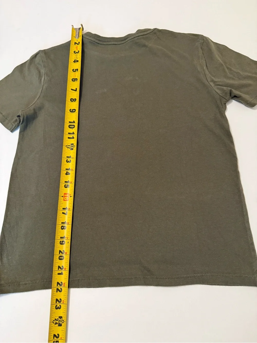 GAP Olive Green Tee with Yellow & Blue Embroidered Graphic